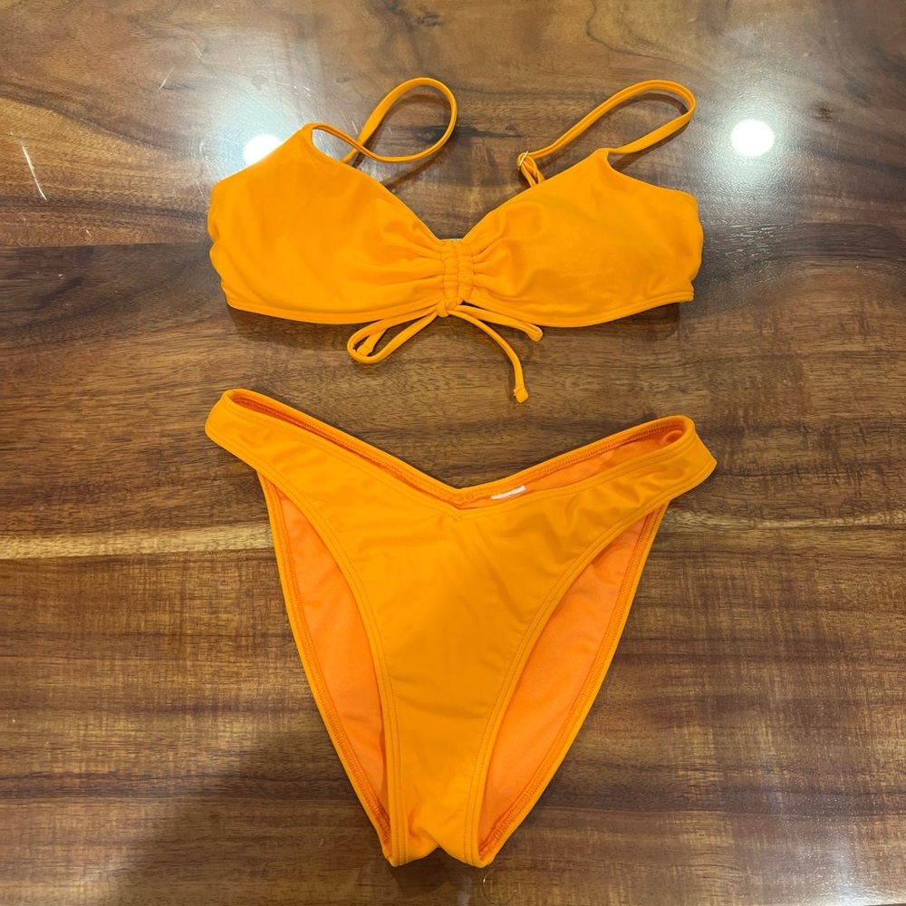 orange bikini set